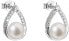 Silver earrings with genuine pearls Pavon 21033.1