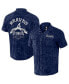 ფოტო #1 პროდუქტის Men's Darius Rucker Collection by Navy Atlanta Braves Denim Team Color Button-Up Shirt