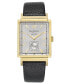 ფოტო #5 პროდუქტის Men's Frank Sinatra My Way Black Leather Strap Watch 29.5 x 47mm