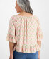 Фото #4 товара Petite Flower Bunch On/Off-Shoulder Knit Top, Created for Macy's