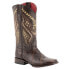 Фото #3 товара Ferrini Jesse Alligator Embroidery Square Toe Cowboy Womens Brown Dress Boots 9