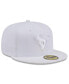 Фото #2 товара Men's White Houston Texans White on White 59FIFTY Fitted Hat