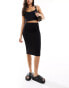 Фото #2 товара ASOS DESIGN jersey pencil midi skirt in black