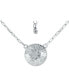Giani Bernini cubic Zirconia Star Disc Pendant Necklace, 16" + 2" extender, Created for Macy's