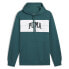 Puma Squad Logo Long Sleeve Hoodie Mens Green Casual Outerwear 68179622