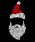 ფოტო #3 პროდუქტის Women's Santa Claus Word Art Hooded Sweatshirt