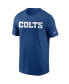 Фото #3 товара Men's Royal Indianapolis Colts Team Wordmark T-shirt