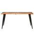 Фото #3 товара Dining Table with Live Edges 63"x31.5"x29.5" Solid Acacia Wood