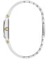 ფოტო #2 პროდუქტის Women's Modern Gemini Diamond Accent Stainless Steel Bangle Bracelet Watch 23mm