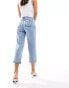 Фото #4 товара In The Style diamante fringe hem denim jeans in light blue