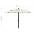 Фото #14 товара Cадовый зонт vidaXL 3-слойный с кривой и наклоном, пляжный, с защитой от ультрафиолета, 350 x 260 см, песочный