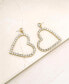 18k Gold-Plated Crystal Heart Statement Earrings