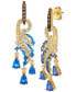 ფოტო #2 პროდუქტის Multi-Gemstone (2-1/4 ct. t.w.) & Diamond (1/2 ct. t.w.) Statement Drop Earrings in 14k Gold
