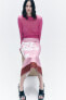 Zw collection linen blend pencil skirt