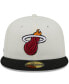 Men's New Era x Cream, Black Miami Heat NBA x Staple Two-Tone 59FIFTY Fitted Hat Cream, Black, 7 3/4 - фото #4