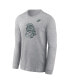 Men's Heather Gray Michigan State Spartans Legacy Primary Logo Long Sleeve T-Shirt