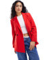 Stradivarius oversized tailored blazer in red