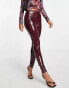 Фото #6 товара Commando faux leather patent perfect control co-ord legging in dark red