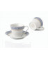 Фото #2 товара 12 Piece 2oz Espresso Cup and Saucer Set, Service for 6