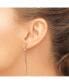 ფოტო #3 პროდუქტის Stainless Steel Rose plated Crystal Bar Dangle Earrings