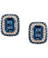 ფოტო #3 პროდუქტის EFFY® London Blue Topaz (2-7/8 ct. t.w.) & Diamond (1/2 ct. t.w.) Stud Earrings in 14k Rose Gold