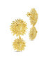 ფოტო #1 პროდუქტის Gold-Tone or Silver-Tone Triple Sunflower Solaris Drop Studs