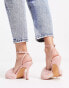 Фото #6 товара NA-KD fluffy heeled sandals in dusty pink