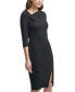 Фото #2 товара Women's Envelope-Neck Front-Slit Dress