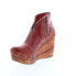 Bed Stu Marina F389007 Womens Red Leather Zipper Casual Dress Boots 6.5