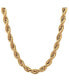 ფოტო #1 პროდუქტის Men's 18k gold Plated Stainless Steel Rope Chain 30" Necklace