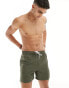 New Look core swim short in dark khaki