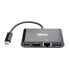 Фото #2 товара Tripp U444-06N-H4GUBC USB-C Multiport Adapter - 4K HDMI - USB-A Port - GbE - 60W PD Charging - HDCP - Black - USB 3.2 Gen 2 (3.1 Gen 2) Type-C - IEEE 802.3 - IEEE 802.3az - IEEE 802.3u - IEEE 802.3x - Black - HDMI - RJ-45 - USB 3.2 Gen 1 (3.1 Gen 1)