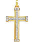 ფოტო #1 პროდუქტის Men's Diamond Cross Pendant (3/8 ct. t.w.) in 10k Gold