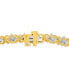 Фото #5 товара Браслет Macy's Diamond Cluster Link, золото 10к, 3 карата.