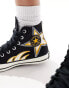 Converse Chuck Taylor All Star Hi racer trainers in black and yellow