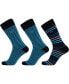 ფოტო #1 პროდუქტის Men's Fashion Socks in Gift Box, Pack of 3