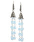 ფოტო #1 პროდუქტის Blue Agate (3-1/2 ct. t.w.) & Marcasite (5/8 ct. t.w.) Bead Drop Earrings in Sterling Silver