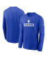 ფოტო #1 პროდუქტის Men's Royal Los Angeles Rams Sideline Performance Long Sleeve T-Shirt