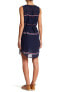 Фото #3 товара Lucky Brand 241246 Womens Sleeveless Stripe Shirt Dress Navy/Multi Size X-Small