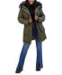 Фото #5 товара Juniors' Faux-Fur-Trim Hooded Puffer Parka Coat