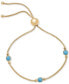 ფოტო #1 პროდუქტის Onyx Popcorn Link Bolo Bracelet in 14k Gold-Plated Sterling Silver (Also in Lapis Lazuli, & Turquoise)