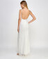 Juniors' Glitter and Faux-Pearls Open-Back Gown