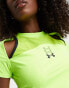 Under Armour Run Anywhere short sleeve crop top in yellow