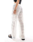 Hollister lace cover up cargo trouser in white