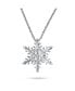 Фото #5 товара Holiday Party Frozen Winter Christmas Crystal White Snowflake Pendant Necklace Earring Jewelry Set For Women Silver Plated