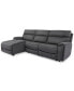 Фото #1 товара Hutchenson 3-Pc. Fabric Chaise Sectional with Power Recliner and Power Headrest