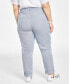 Фото #2 товара Plus Size Pinstripe Hampton Chino Pants, Created for Macy's