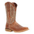 Фото #2 товара Durango Lady Rebel Pro Embroidered Square Toe Cowboy Womens Brown Casual Boots