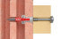 Фото #5 товара fischer 541921 - Expansion anchor - Autoclaved aerated concrete - Brick - Concrete - Gypsum block - Gypsum fibre board - Plasterboard - Nylon - Grey - Red - 1 cm - 50 mm