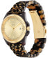 Фото #2 товара Women's Greyson Dark Brown Tortoise Signature C Resin Watch, 36mm